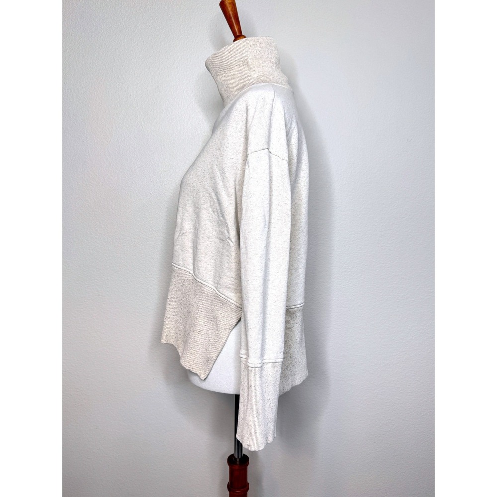 CLOSED Turtleneck French Terry Oversized Sweatshirt XS Organic Cotton Hemp Beige - Picture 4 of 10